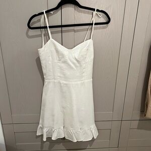 reformation white linen dress